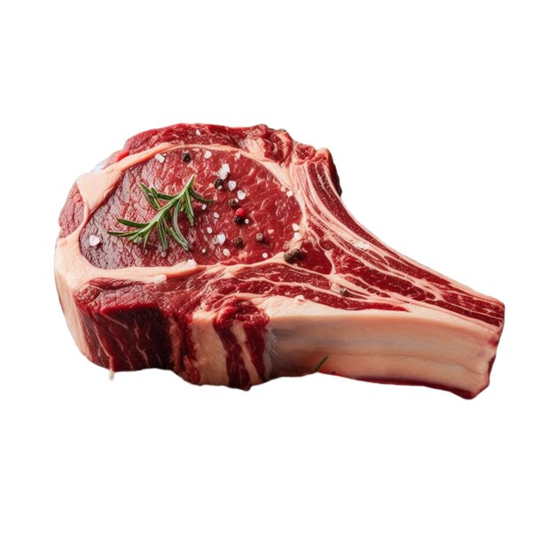 PSD fresh black angus rib eye steak raw isolated on transparent background 3