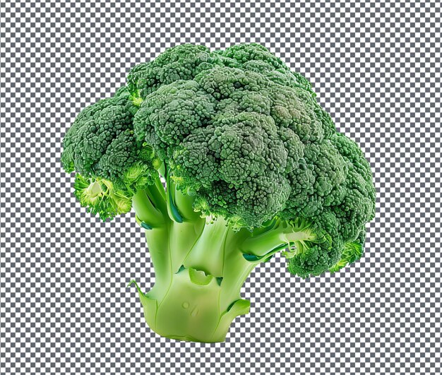 PSD fresh broccoli isolated on transparent background