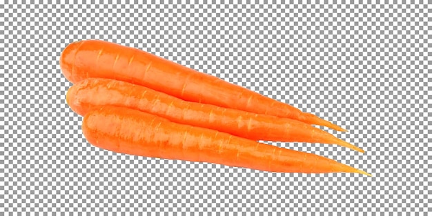 Fresh bunch of carrots isolated on transparent background