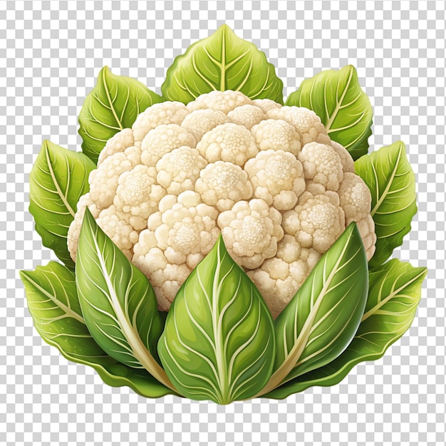 PSD fresh cauliflower isolated on transparent background