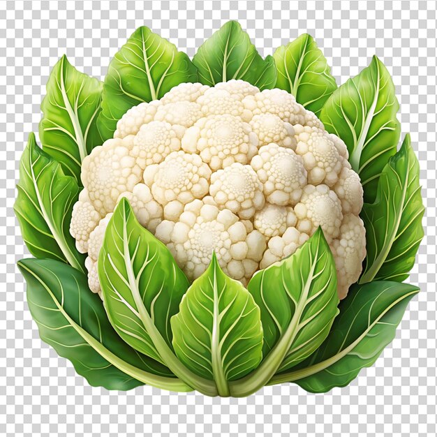 PSD fresh cauliflower isolated on transparent background