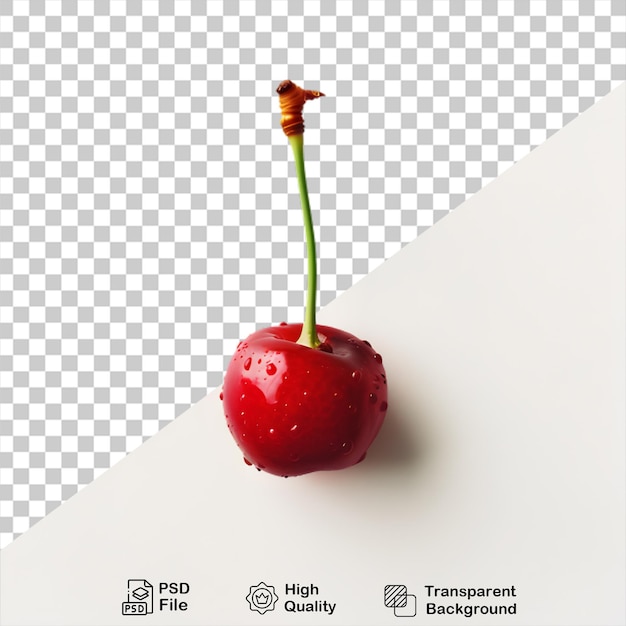 PSD fresh cherry isolated on transparent background