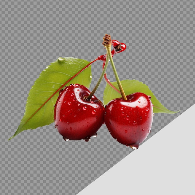 Fresh Cherry png isolated on transparent background