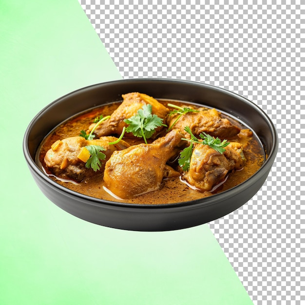 Fresh Chicken Curry isolated on transparent background