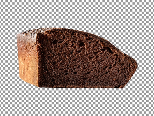 Fresh chocolate cake slice isolated on transparent background