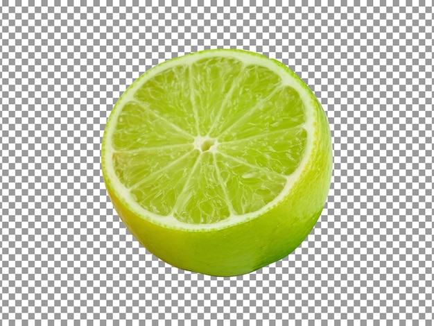 Fresh citrus fruit with slice on transparent background