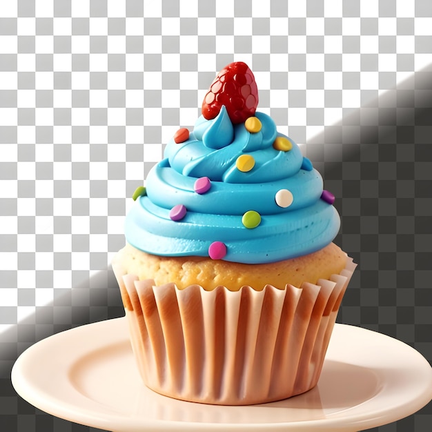 Fresh cupcake png isolated on transparent background