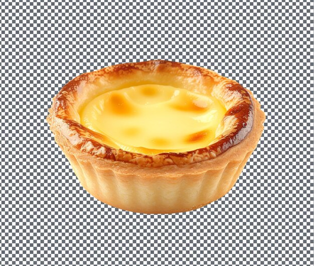 PSD fresh custard tart isolated on transparent background