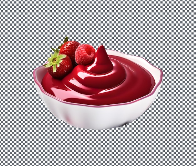 Fresh and delicious Berry Coulis isolated on transparent background