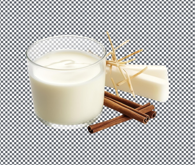 Fresh and delicious Warm Vanilla Milk isolated on transparent background