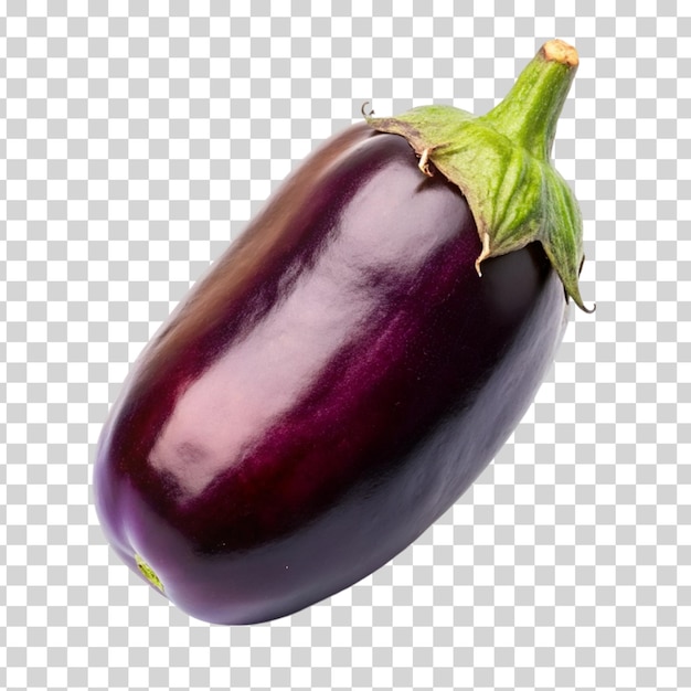 A fresh eggplant isolated on Transparent background