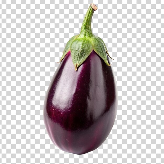 A fresh eggplant isolated on Transparent background