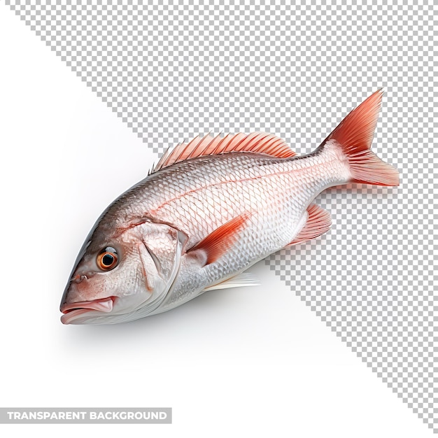 Fresh fish isolated without background