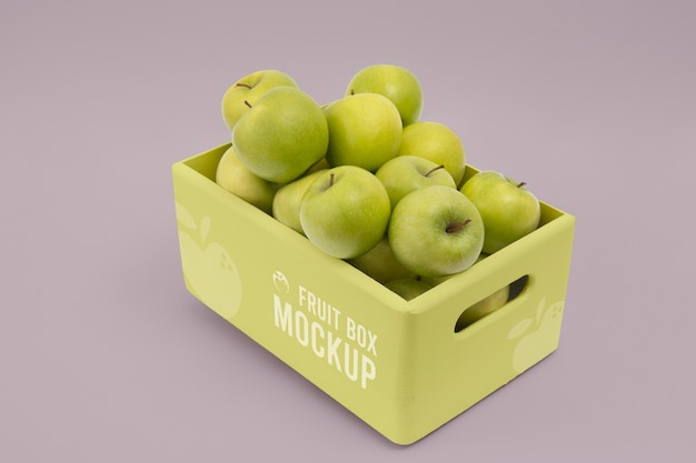 Fresh fruit box mockup design