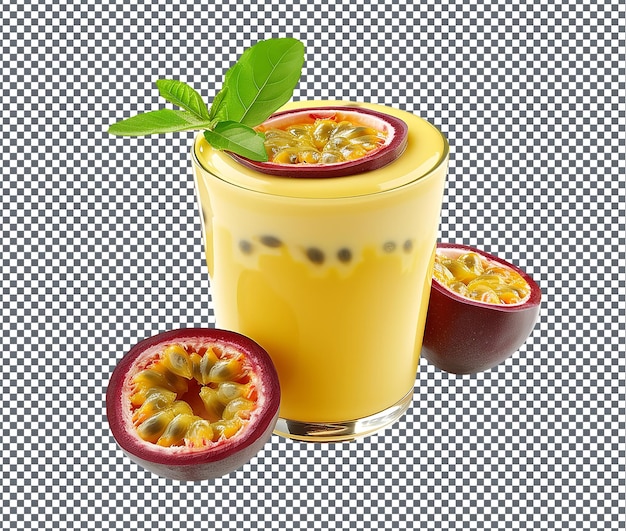 PSD fresh fruit drink isolated on transparent background