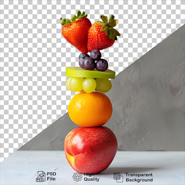 PSD fresh fruit stack featuring apples oranges and lemons