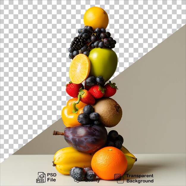 PSD fresh fruit stack featuring apples oranges and lemons