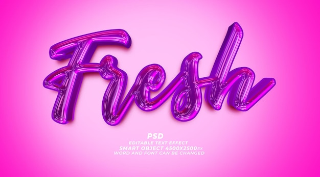 Fresh Grape 3d editable text effect photoshop style with background