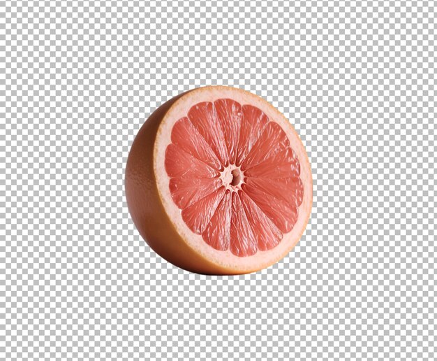 Fresh Grapefruit isolated on white surface whole or sliced on transparent background Ai generative