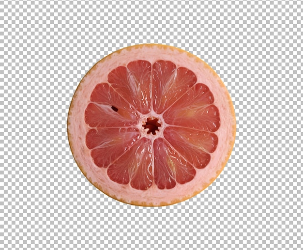 Fresh Grapefruit isolated on white surface whole or sliced on transparent background Ai generative