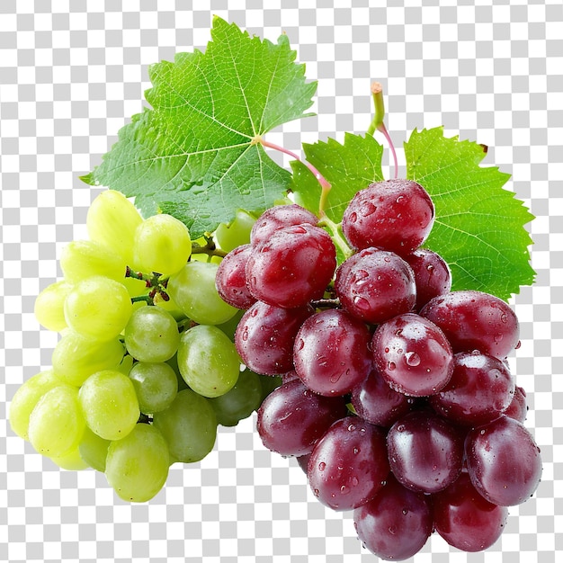 Fresh grapes Isolated on transparent background PSD file format