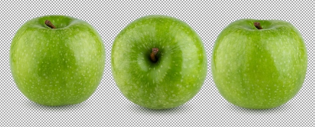 Fresh green apple isolated on alpha background