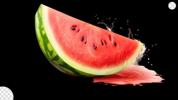 Fresh half watermelon png transparent