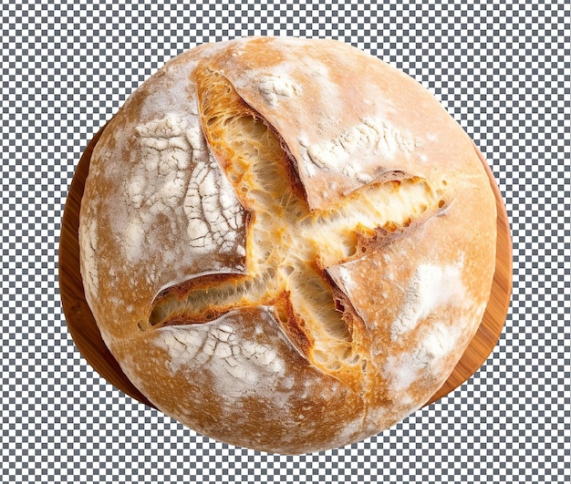 Fresh hearty loaf isolated on transparent background