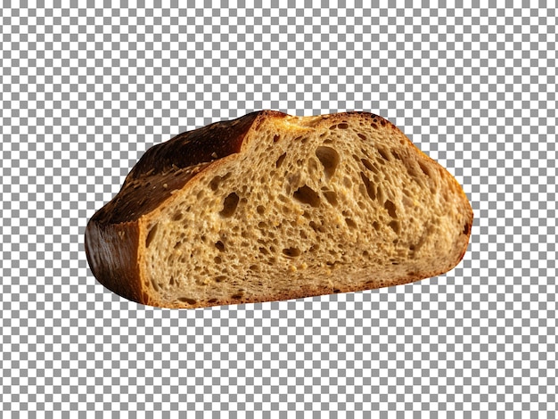 Fresh homemade bread loaf isolated on transparent background