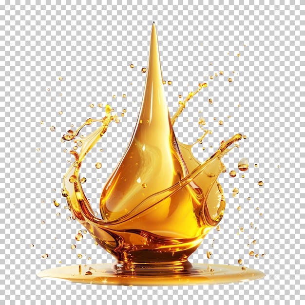 Fresh honeycomb with honey drop isolated on transparent background