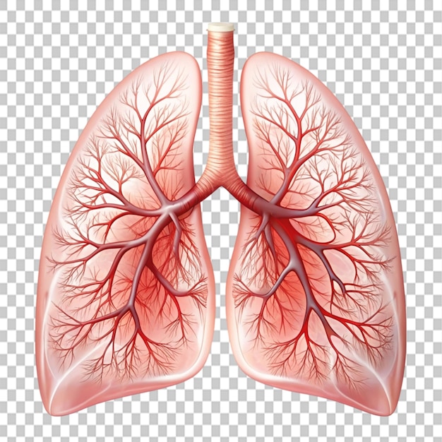 fresh human lungs