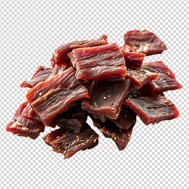 fresh jerky isolated on a transparent background