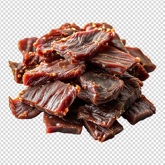 fresh jerky isolated on a transparent background