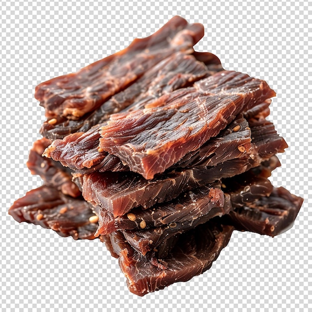 fresh jerky isolated on a transparent background