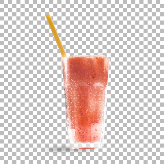 Fresh juice fruits with ice stones and straw fit for your drink asset project