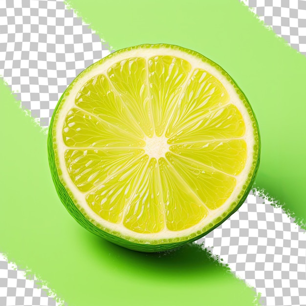 Fresh lime on a transparent background