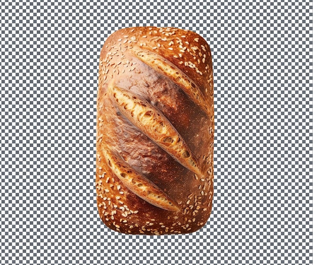 Fresh loaf ancient grains isolated on transparent background