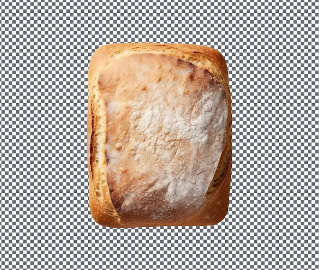 Fresh loaf potato bread isolated on transparent background