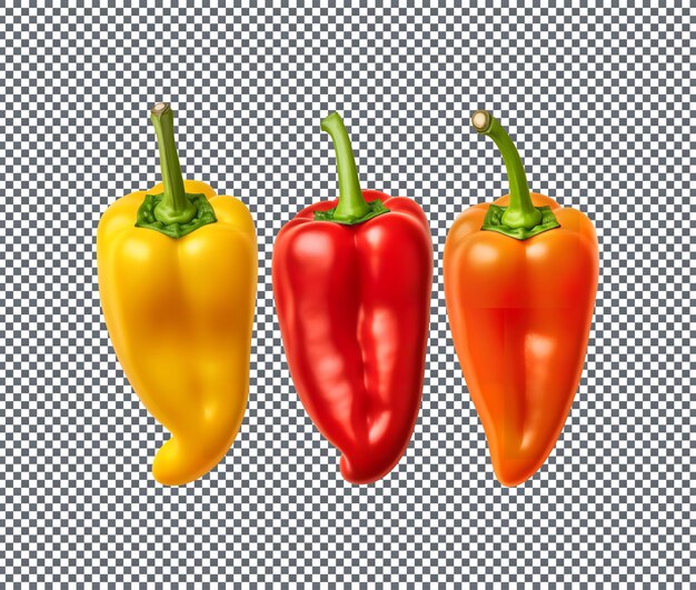 Fresh and magnificent Peppers_isolated_on_transparent_background_