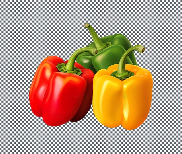 Fresh and magnificent Peppers_isolated_on_transparent_background_