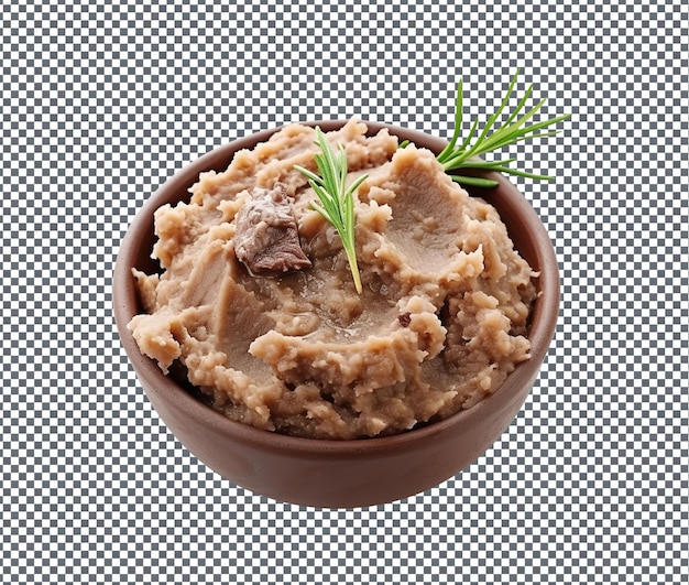 Fresh Mashed meat isolated on transparent background