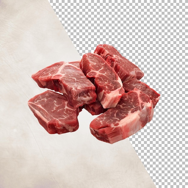 Fresh Meat slices Isolated on transparent background