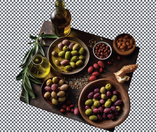 Fresh olives isolated on transparent background