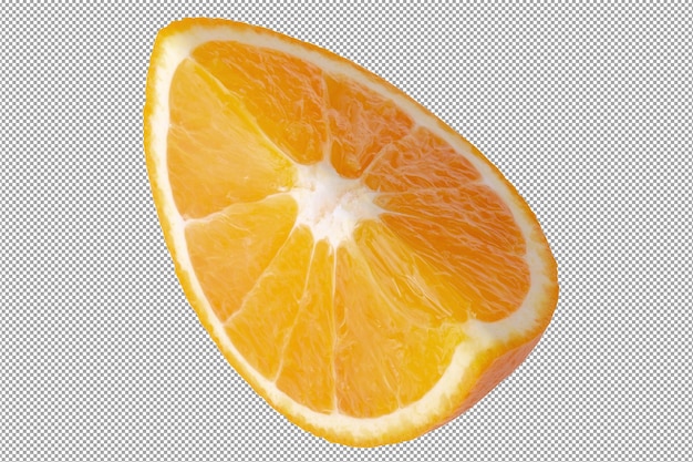 Fresh orange fruit isolated on a transparent background