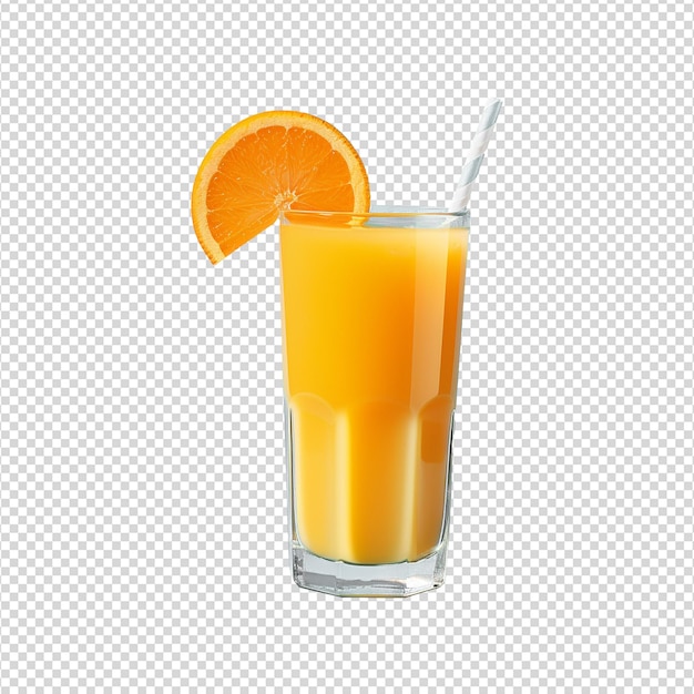 PSD fresh orange fruit juice isolated on transparent background