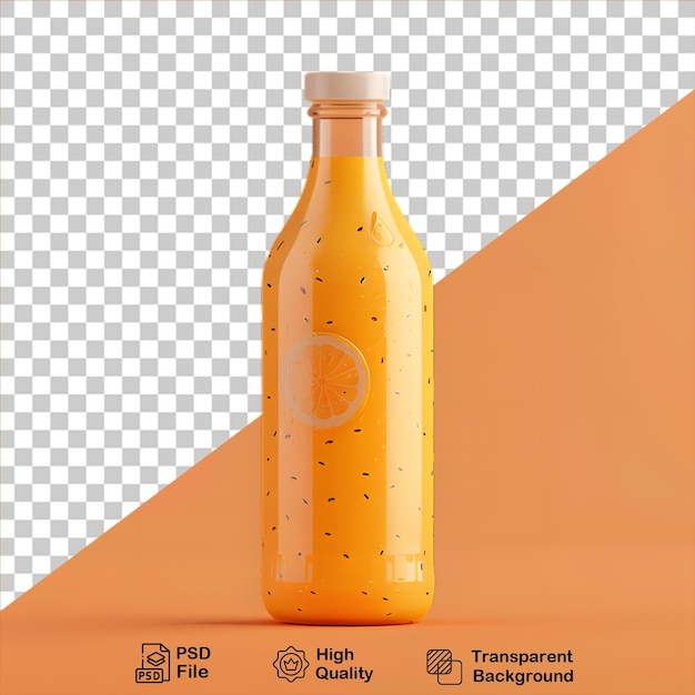 fresh orange juice glass isolated on transparent background include png file