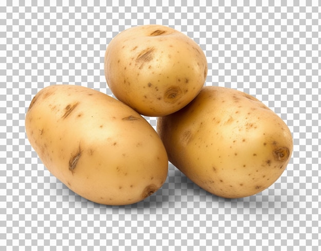 Fresh potatoes isolated on transparent or white background png