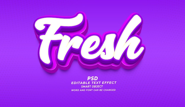 Fresh PSD 3D Editable Text Effect