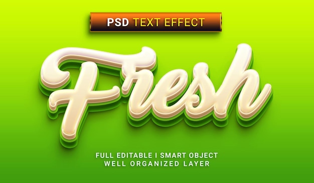 Fresh psd text effect