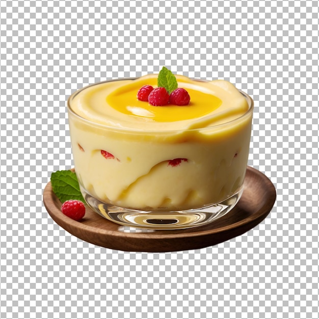 PSD fresh pudding custard on a transparent background premium psd